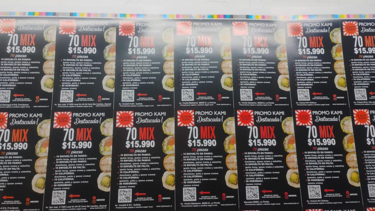 Promoción y flyers impresos para gastronomía